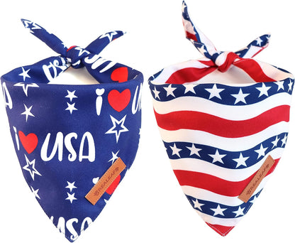 Celebrate Love with Our Valentine's Day Dog Bandanas - Stylish 2 Pack Reversible Scarves for Medium & Large Dogs, Made from Durable Fabric for Unforgettable Holiday Moments
