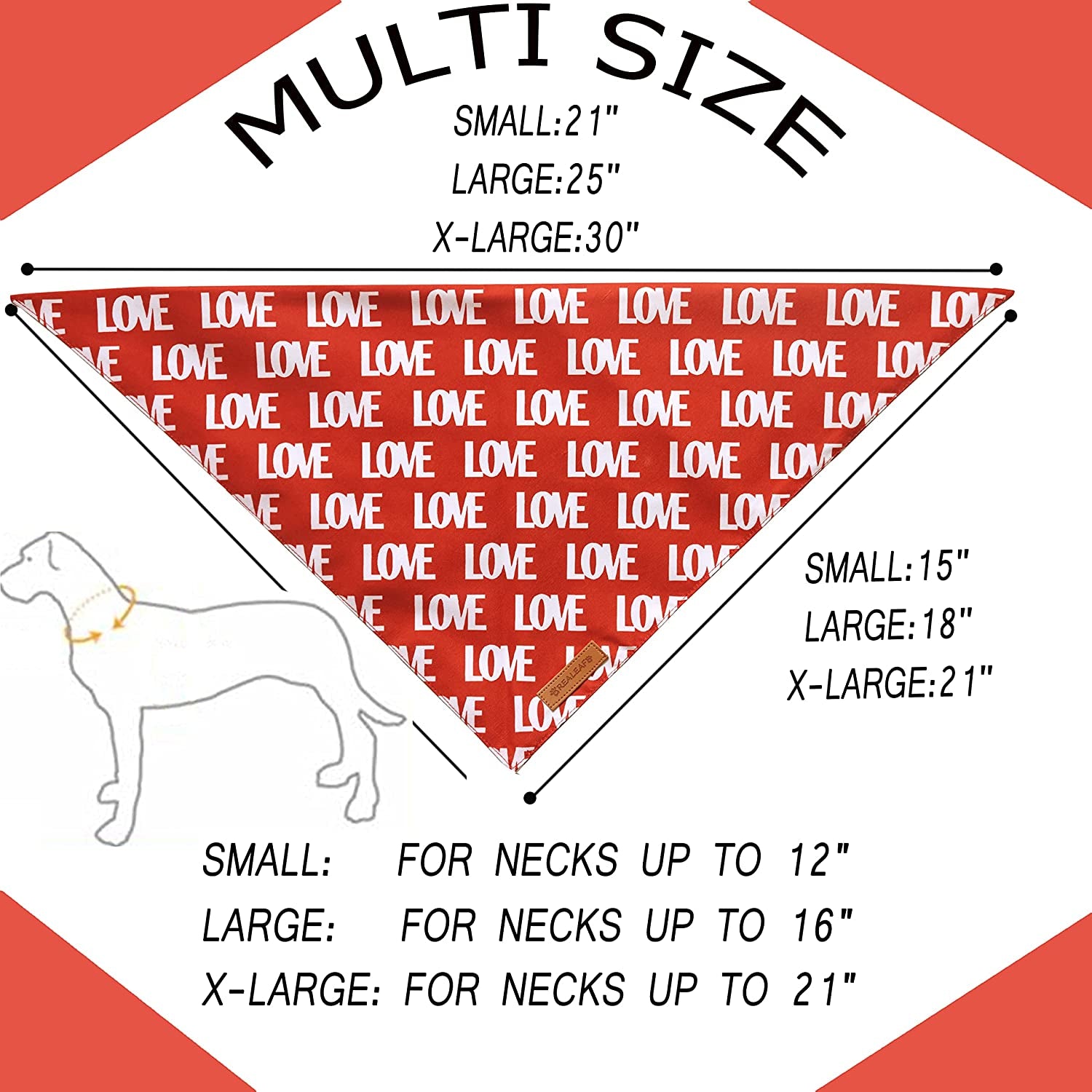 Celebrate Love with Our Valentine's Day Dog Bandanas - Stylish 2 Pack Reversible Scarves for Medium & Large Dogs, Made from Durable Fabric for Unforgettable Holiday Moments