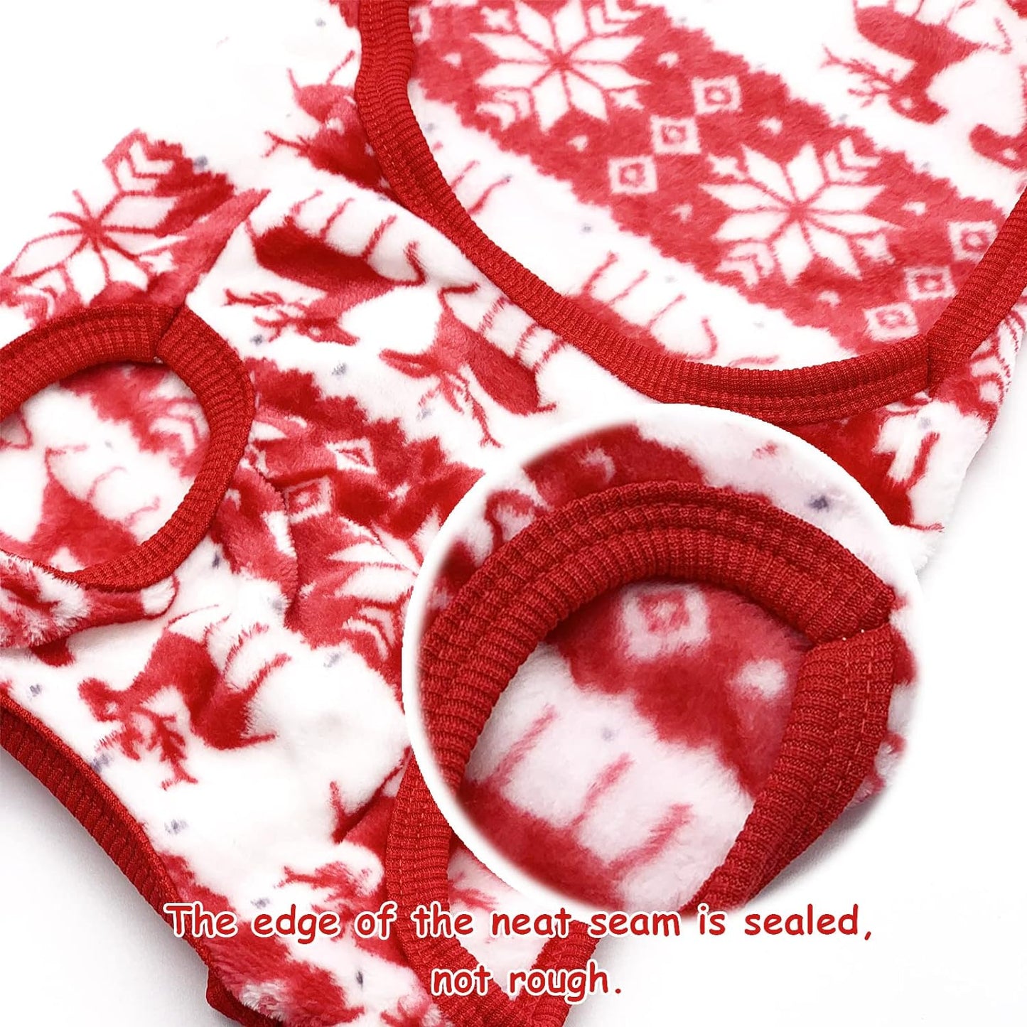 Festive Red Snowflake Christmas Sweater for Small Dogs & Cats - Cozy Elk Pattern Jumper (X-Small)