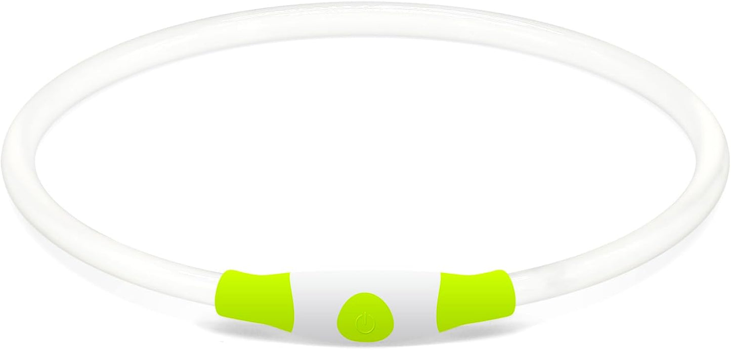 Illuminate Your Dog's Safety with the USB Rechargeable LED Dog Collar - Perfect for All Breeds in Vibrant Green