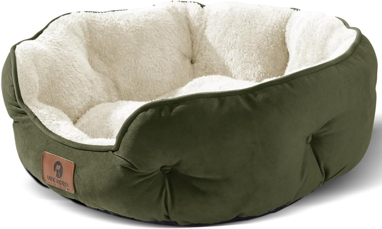 Indulge Your Pet with the Cozy Small Dog Bed - Soft, Machine Washable, Anti-Slip & Water-Resistant for Small Dogs and Cats - 20 Inches in Elegant Brown
