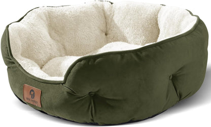 Indulge Your Pet with the Cozy Small Dog Bed - Soft, Machine Washable, Anti-Slip & Water-Resistant for Small Dogs and Cats - 20 Inches in Elegant Brown