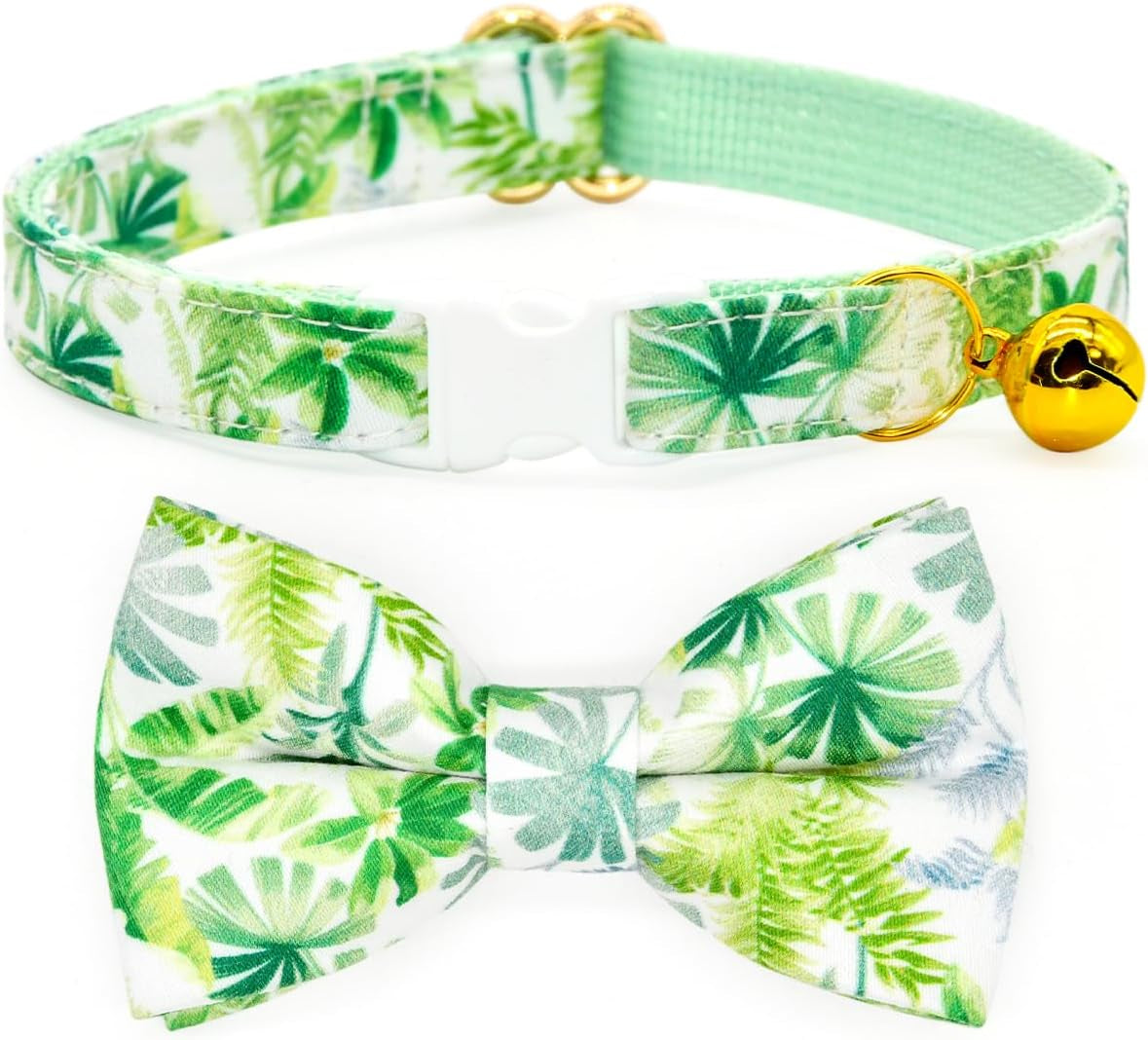 Stylish Sushi Cat Collar Bow Set - Safe Breakaway Collar with Adorable Bowtie for Kittens and Cats