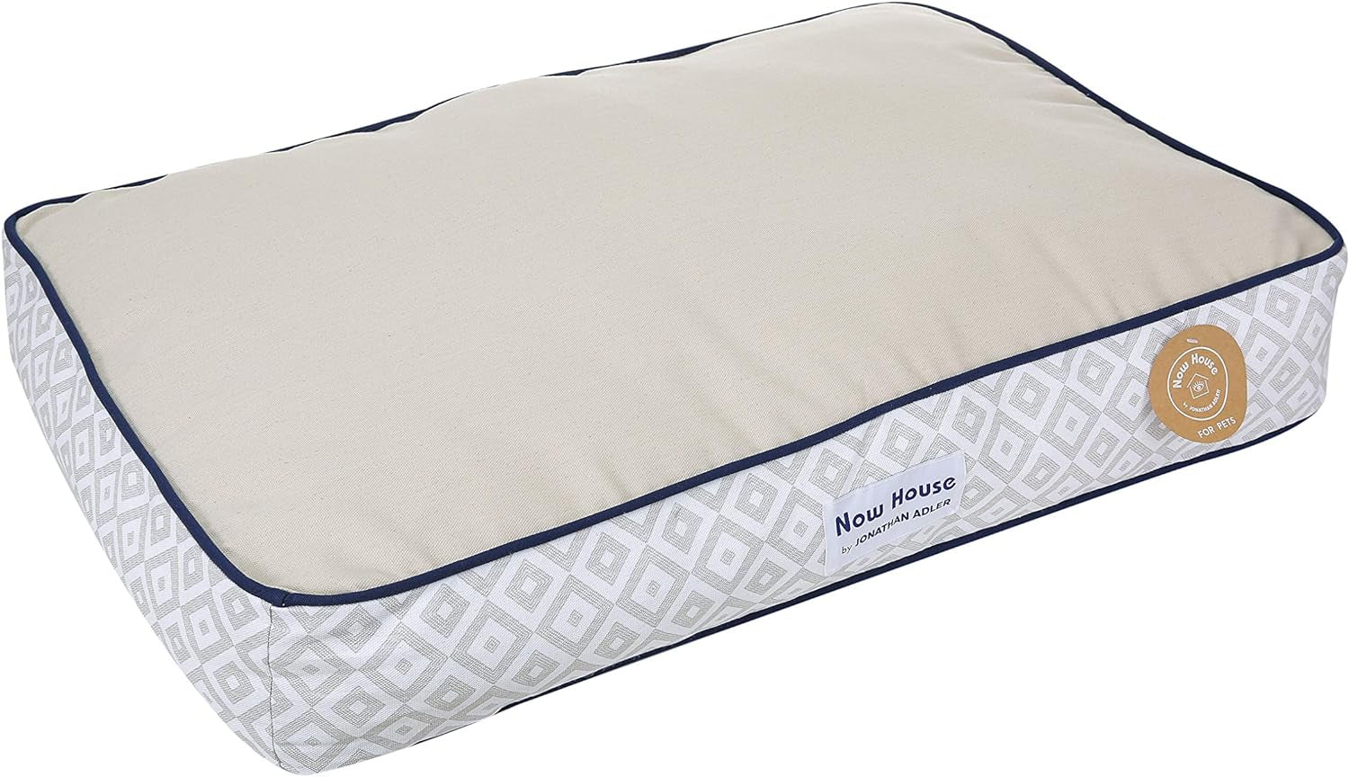 Indulge Your Dog in Luxury with the Now House Grey Diamond Cuddler Dog Bed - Small, Stylish & Washable!