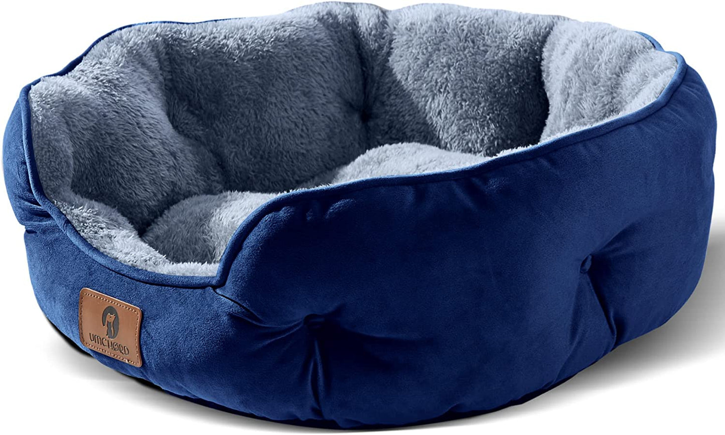 Indulge Your Pet with the Cozy Small Dog Bed - Soft, Machine Washable, Anti-Slip & Water-Resistant for Small Dogs and Cats - 20 Inches in Elegant Brown