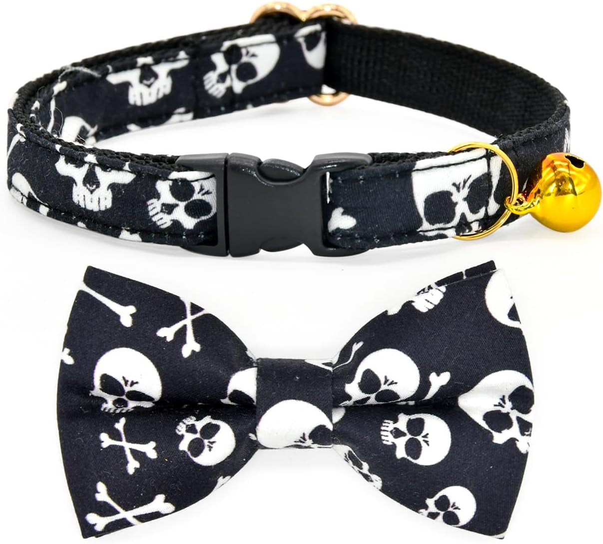 Stylish Sushi Cat Collar Bow Set - Safe Breakaway Collar with Adorable Bowtie for Kittens and Cats