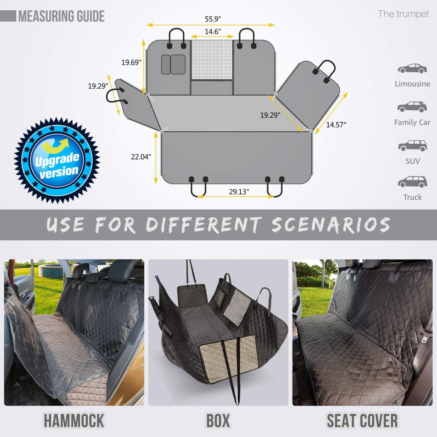 Ultimate Waterproof Dog Car Seat Cover - Scratch-Resistant Hammock with Mesh Window for Enhanced Comfort and Safety on Every Journey